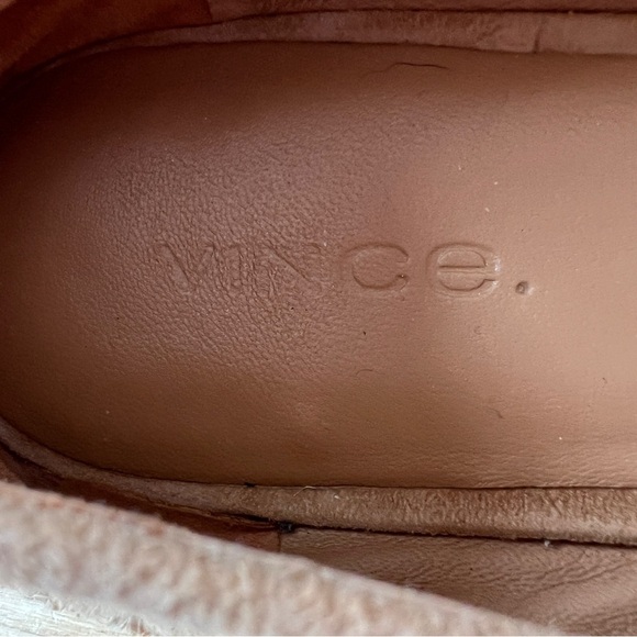 VINCE JALEN LOAFERS BEIGE 7M SUEDE UPPER ESPADRILLE RAFFIA BASE SLIP ON CASUAL - Picture 9 of 10